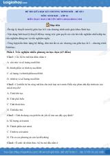 Đề thi giữa kì 1 Sinh 12 Chân trời sáng tạo - Đề số 2